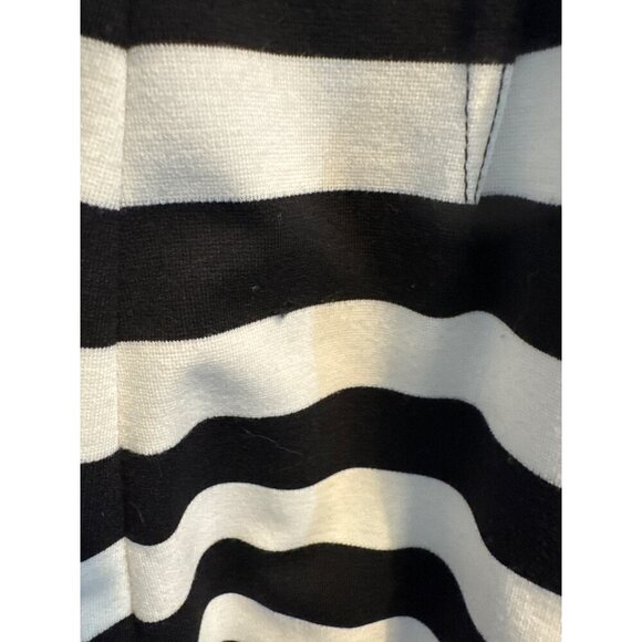 BCBGMAXAZRIA Black and white striped fit and flare dress Size M - Picture 6 of 7